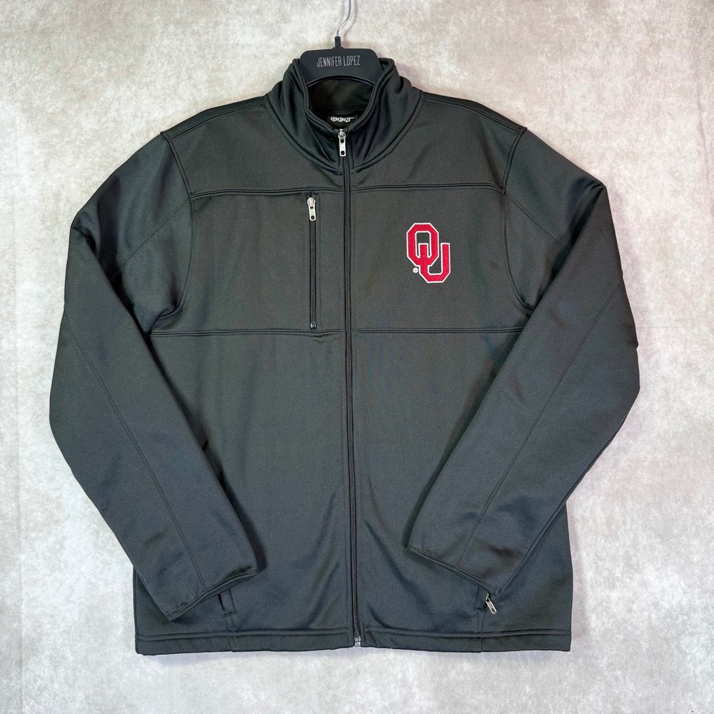 Oklahoma Sooners Gen2 Jacket Women Medium Black Full Zip OU Thumbhole NCAA Fan